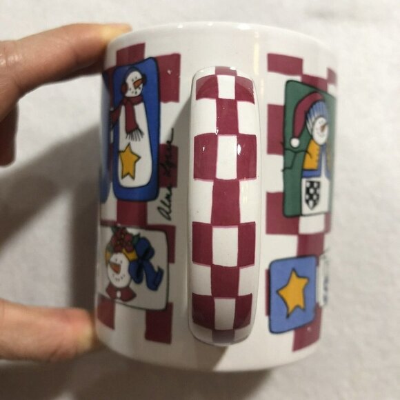 Westwater Alma Lynne Mug Snowman Snow Winter Holiday Christmas Ceramic Artist - Picture 8 of 8